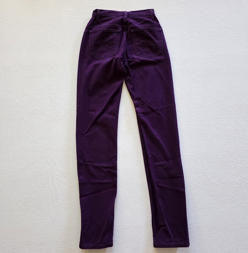 Vintage Purple Straight Leg London Jean 100% Cotton Denim Midrise Mom Jeans - Picture 3 of 10